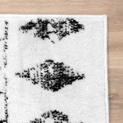 Skandinavische Teppich - Scandi Noak Schwarz Weiß