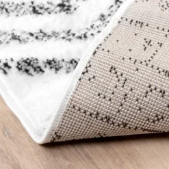 Skandinavische Teppich - Scandi Noak Schwarz Weiß