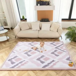 Spielmatte Baby - Ozzy Diamond Rosa - 150x200cm