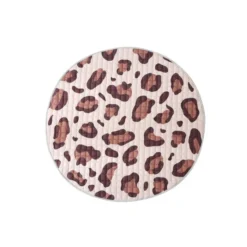 Spielteppich Baby Rund - Noa Panter-Druck Braun - Ø 150cm