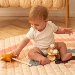 Spielteppich Baby Rund - Noa Regenbogen Bunt - Ø 150cm