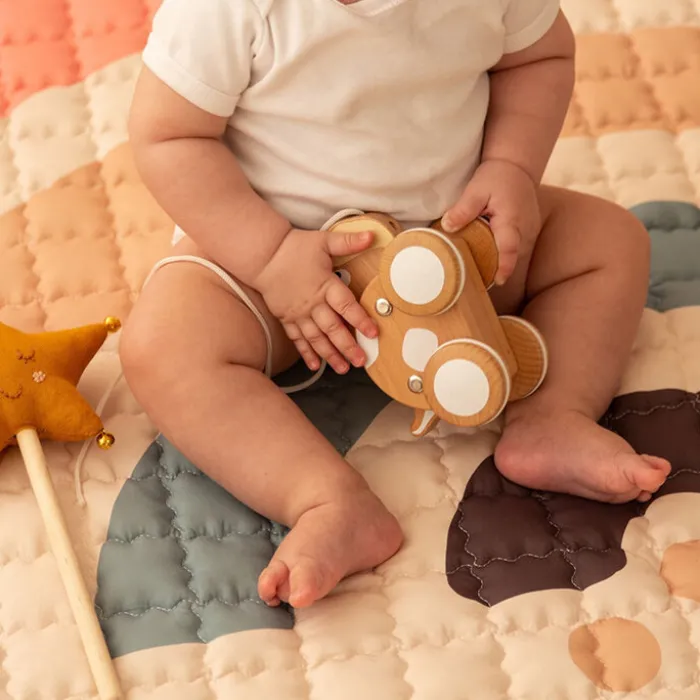 Spielteppich Baby Rund - Noa Regenbogen Bunt - Ø 150cm