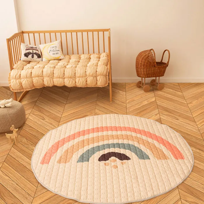 Spielteppich Baby Rund - Noa Regenbogen Bunt - Ø 150cm