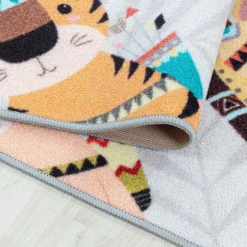 Spielteppich - Pleun Animals Hopscotch Grau