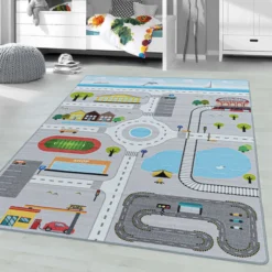 Spielteppich - Pleun Autobahn Grau