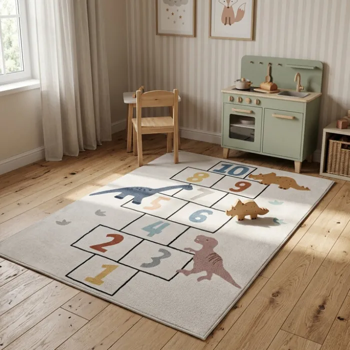 Spielteppich - Ruby Dinosaurier Creme