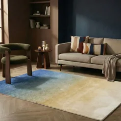 Teppich Abstrakt - Mellow Blau Gelb