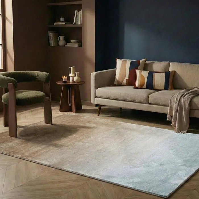 Teppich Abstrakt - Mellow Blau Taupe