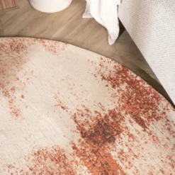 Teppich Abstrakt Rund - Candice Terracotta