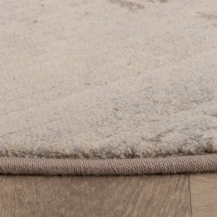 Teppich Abstrakt Rund - Xavier Scratch Taupe Grau