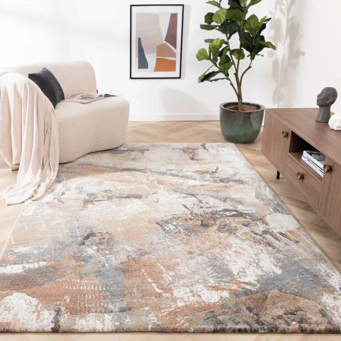 Teppich Abstrakt - Xavier Brush Grau Bunt
