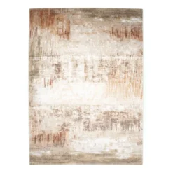 Teppich Abstrakt - Xavier Scratch Taupe Rot