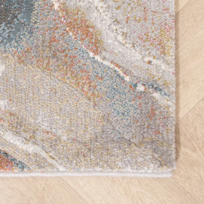 Teppich Abstrakt - Xavier Wave Blau Rot