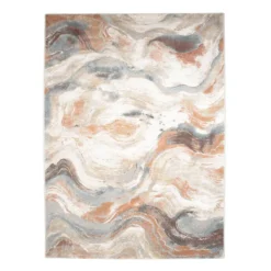 Teppich Abstrakt - Xavier Wave Blau Rot