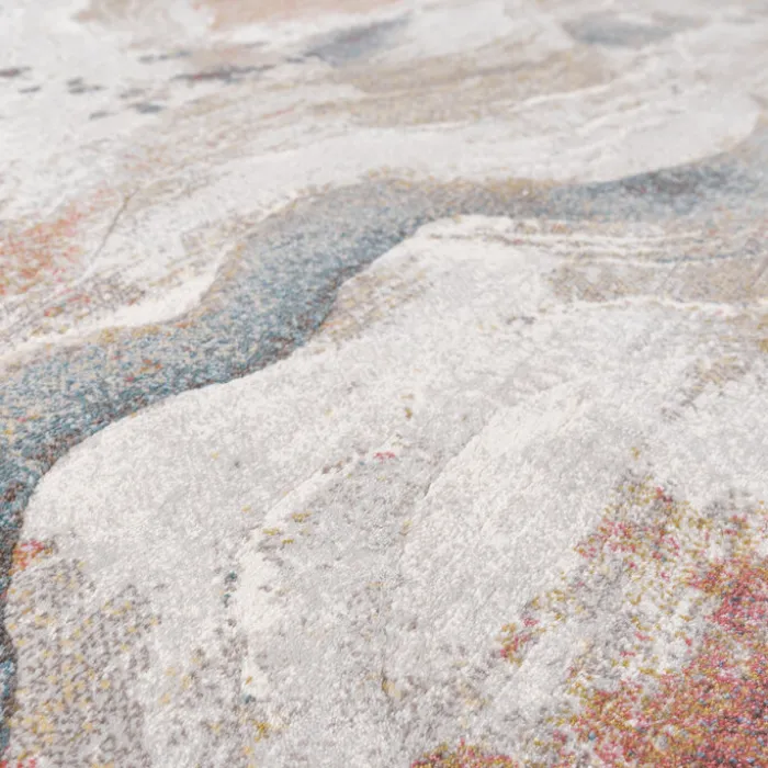 Teppich Abstrakt - Xavier Wave Blau Rot