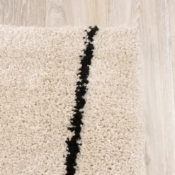 Teppich Hochflor - Grand Wire Creme Schwarz
