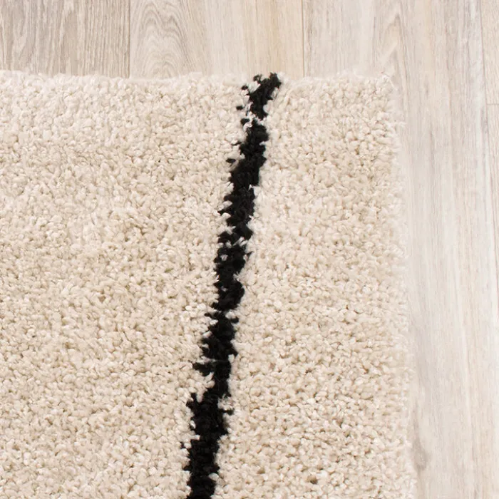 Teppich Hochflor - Grand Wire Creme Schwarz
