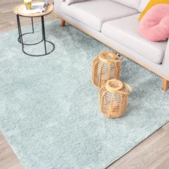 Teppich Hochflor - Lofty Hellblau Türkis