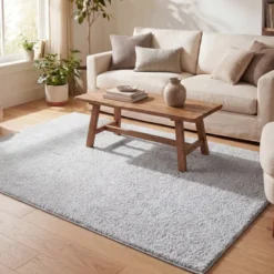 Teppich Hochflor - Lofty Hellgrau