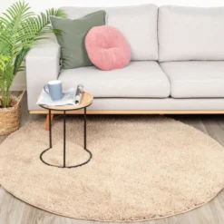 Teppich Hochflor Rund - Lofty Beige