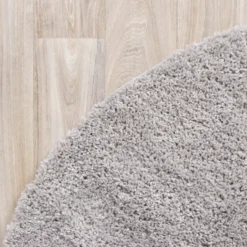 Teppich Hochflor Rund - Lofty Hellgrau