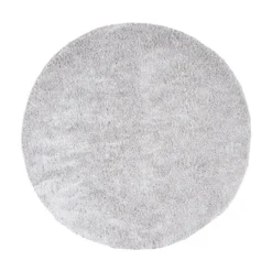Teppich Hochflor Rund - Lofty Hellgrau