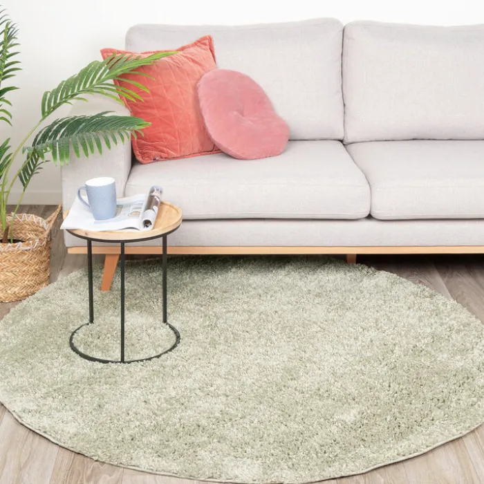 Teppich Hochflor Rund - Lofty Mint
