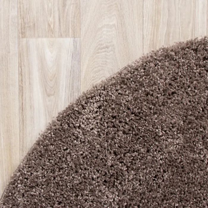 Teppich Hochflor Rund - Lofty Taupe