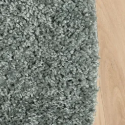 Teppich Hochflor Rund - Wish Blau Grün