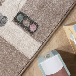 Teppich Kinderzimmer - Bowie Autobahn Taupe