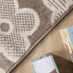 Teppich Kinderzimmer - Bowie Blume Taupe