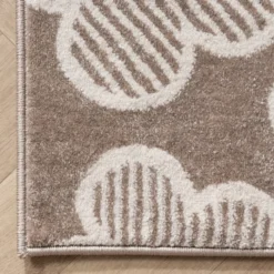 Teppich Kinderzimmer - Bowie Blume Taupe