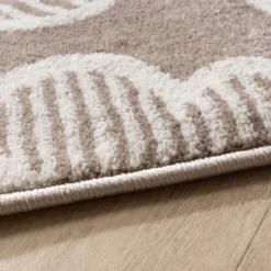 Teppich Kinderzimmer - Bowie Blume Taupe