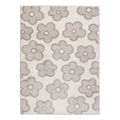 Teppich Kinderzimmer - Bowie Blume Creme