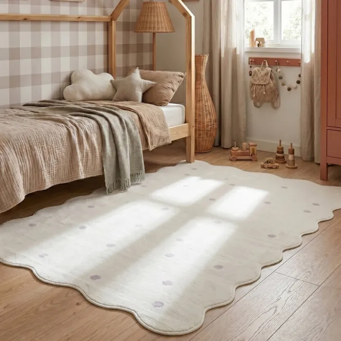 Teppich Kinderzimmer - Cloudy Dots Weiß