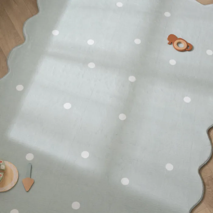 Teppich Kinderzimmer - Cloudy Dots Minze