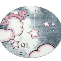 Teppich Kinderzimmer Rund - Anna Bär Rosa