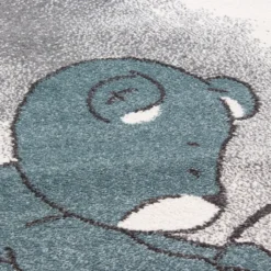 Teppich Kinderzimmer Rund - Anna Bär Blau
