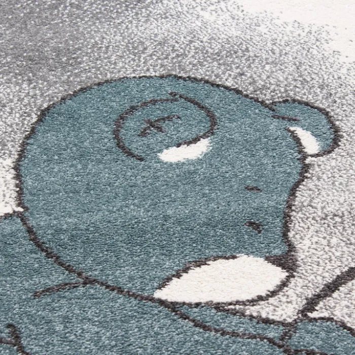 Teppich Kinderzimmer Rund - Anna Bär Blau