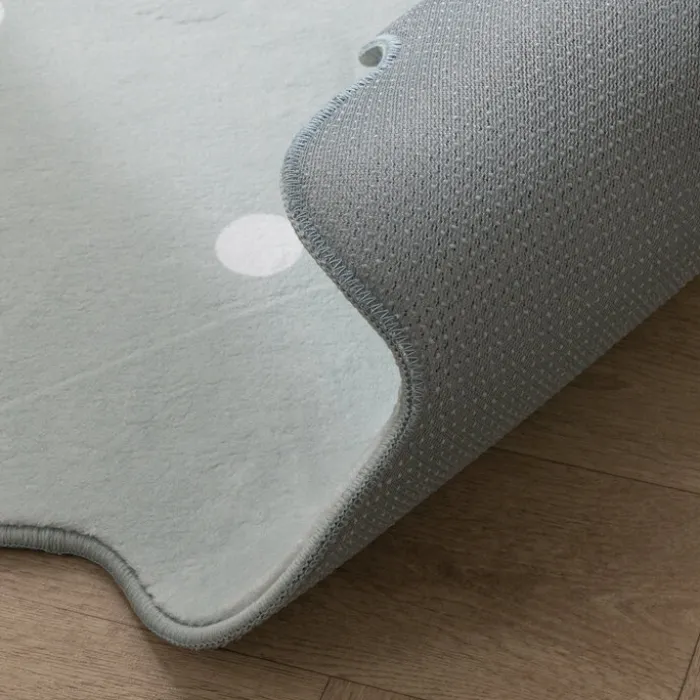 Teppich Kinderzimmer Rund - Cloudy Dots Minze
