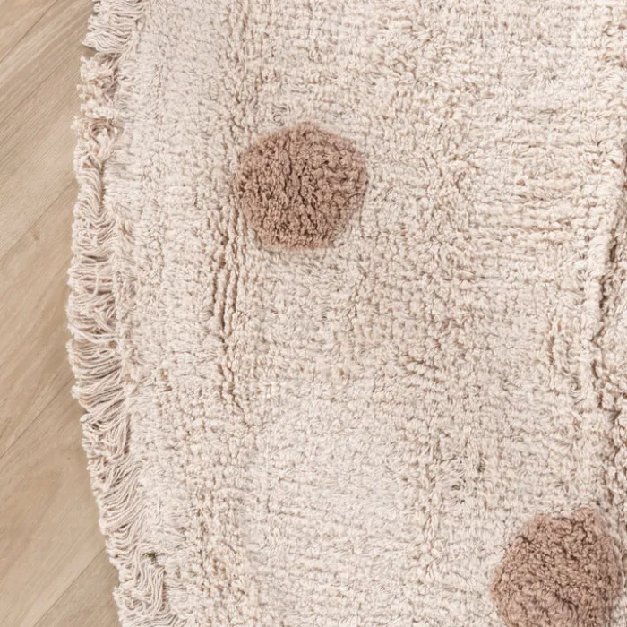 Teppich Kinderzimmer Rund - Lou Dots Taupe