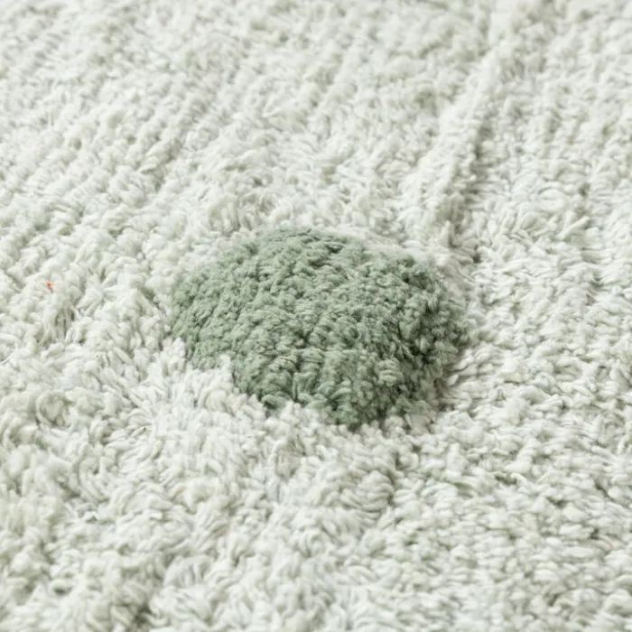 Teppich Kinderzimmer Rund - Lou Dots Grün