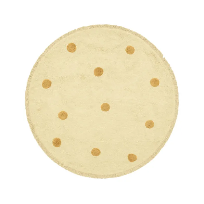 Teppich Kinderzimmer Rund - Lou Dots Gelb