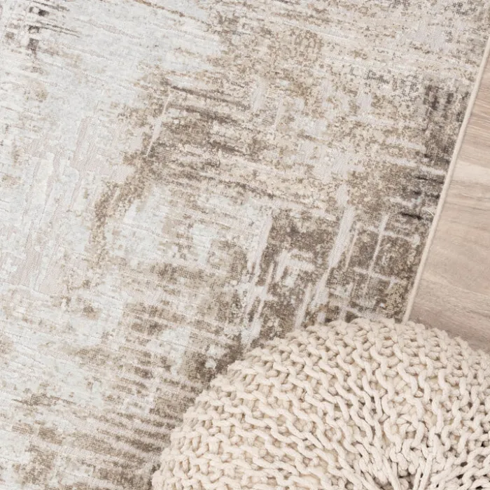 Teppich Modern - Hendrix Grunge Creme Grau