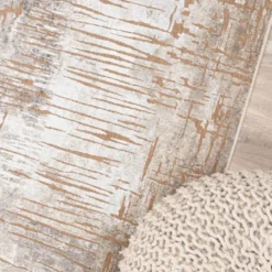 Teppich Modern - Hendrix Grunge Creme Terracotta