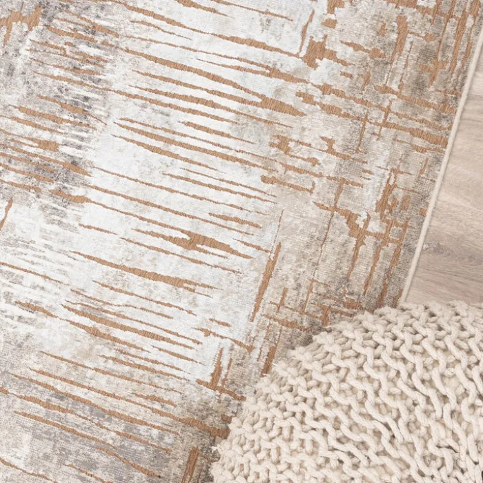 Teppich Modern - Hendrix Grunge Creme Terracotta