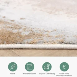 Teppich Modern - Leonore Cotto Creme Braun