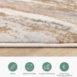 Teppich Modern - Leonore Noce Creme Braun
