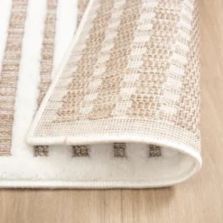 Teppich Modern - Nori Curves Weiß Taupe