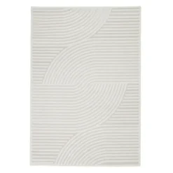 Teppich Modern - Nori Curves Weiß
